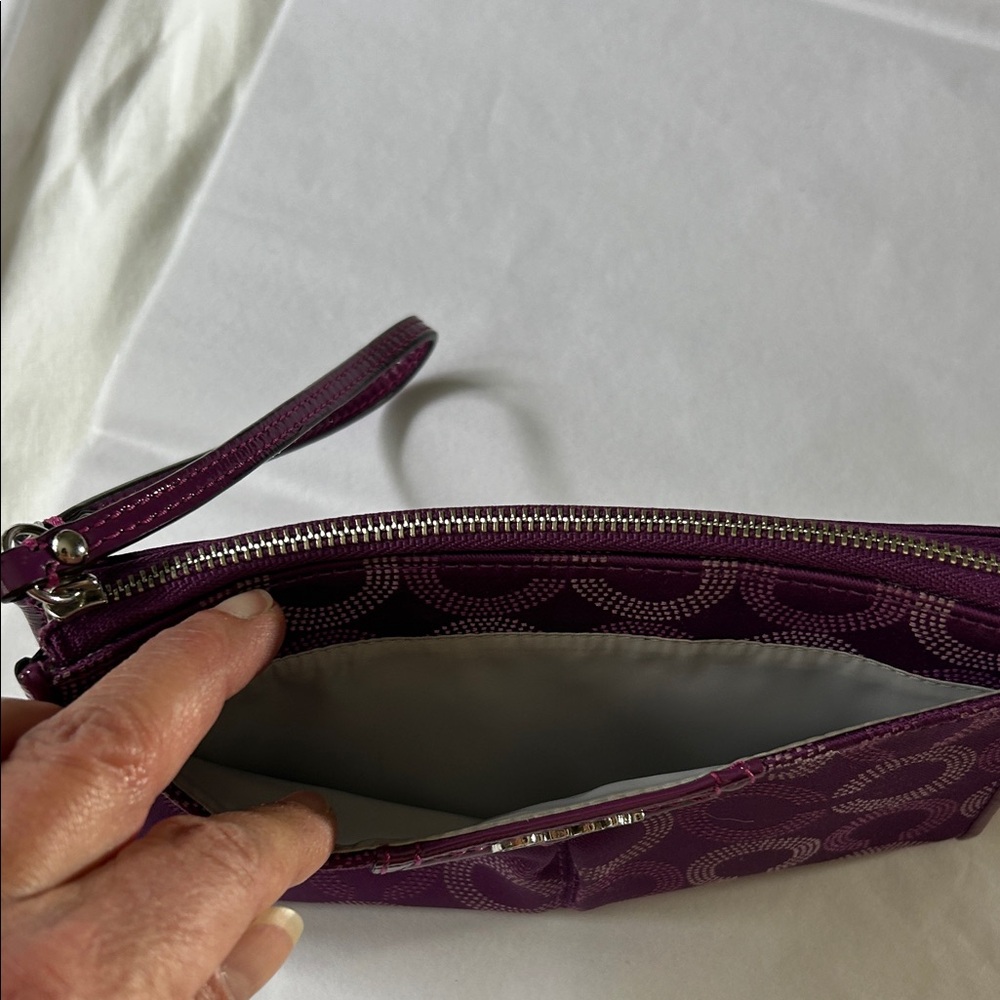 Coach Purple Wallet Wristlet - Picture 7 of 11